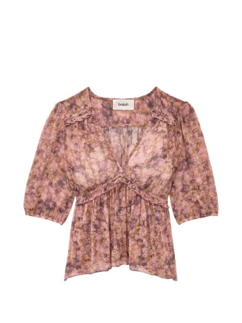 Ba&Sh Asya floral-print ruffled top Pink 1H26ASYA
