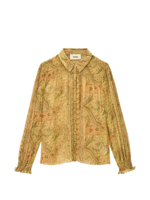 Ba&Sh Cleo paisley-print smocked blouse Yellow 1H26CLEO