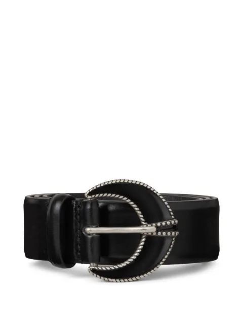 Ba&Sh engraved-buckle leather belt Black 2H26BREN
