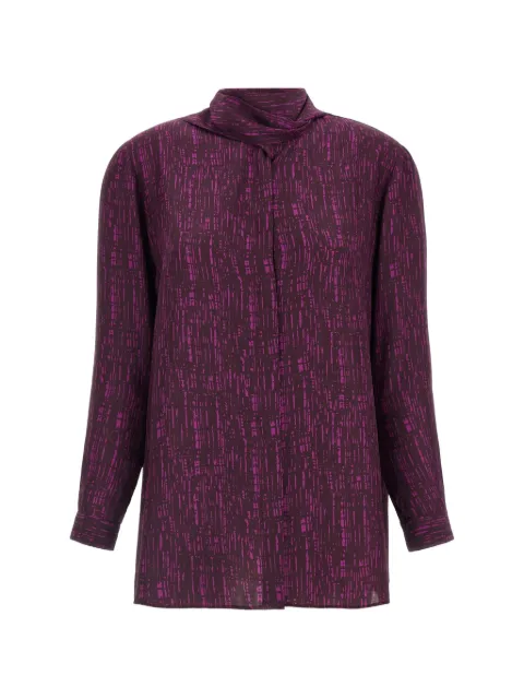 Gianluca Capannolo Katherine abstract-print silk shirt Purple 26ITS51380034102