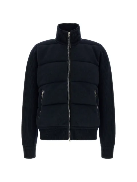 TOM FORD quilted ribbed-knit jacket Blue KZY016YMW155UCT