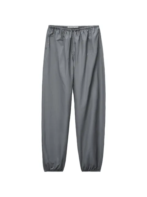 Alexander Wang crystal hotfix drawcord mid-rise track pant Grey 1WC3264043