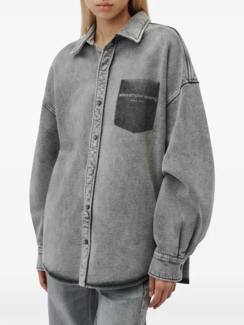Alexander Wang shadow pocket button down shirt Grey UCC4261943057