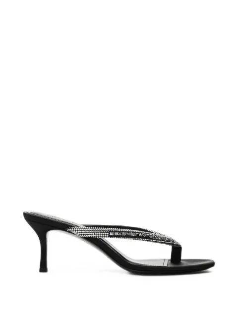 Alexander Wang Courtney thong logo sandals Black 30426S005