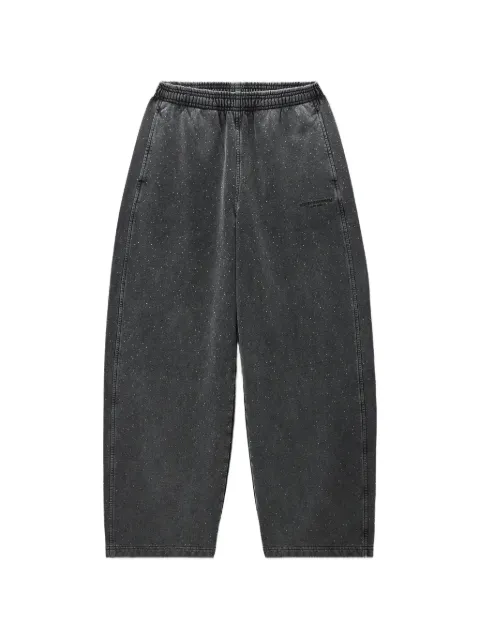 Alexander Wang mid-rise oversized sweatpants w/ all-over hotfix Grey UCC3264447