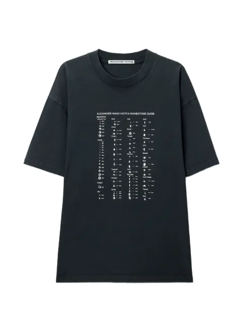 Alexander Wang short-sleeve T-shirt w/ hotfix card graphic Black UCC4261936