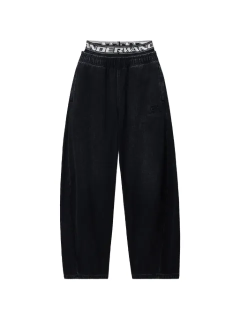 Alexander Wang pre-styled brushed denim sweatpants Black UDC4264302