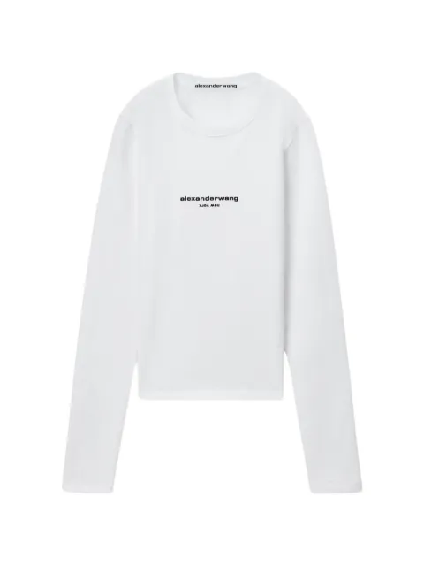 Alexander Wang fitted ls tee w/ logo print White 1CC4261457