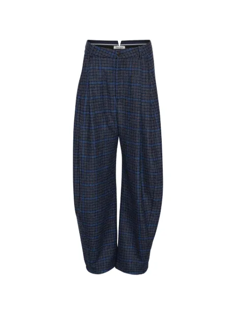 Henrik Vibskov One check-pattern wool trousers Blue AW26STUDM502
