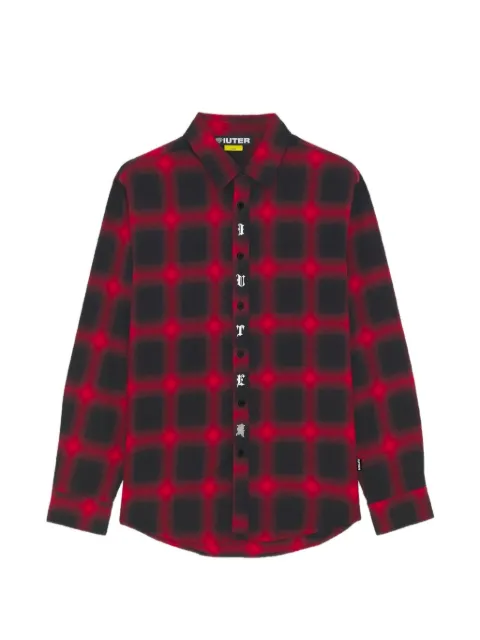 IUTER Fallen Love checked shirt Red 26WIHR30