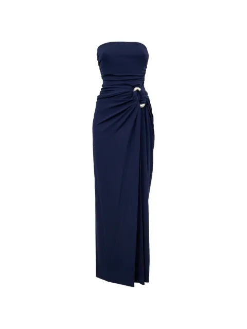 SIMKHAI Emma draped strapless gown Blue 6251178EX
