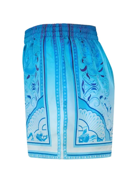 Casablanca blue gradient Egyptian Rug silk shorts Blue WPF26TR40402