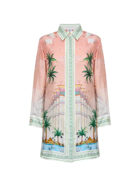 Casablanca graphic-print mini dress Pink WPF26DR16701