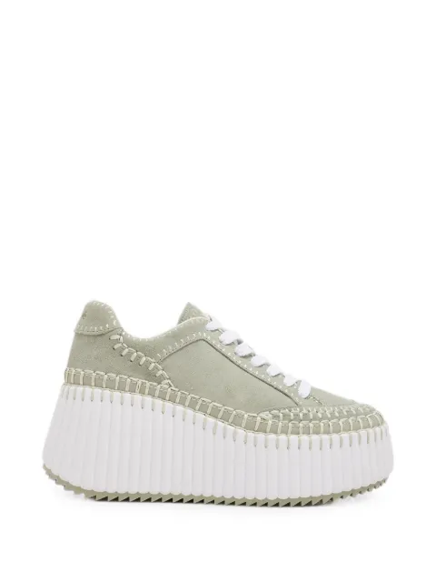 Chloé Nama wedge sneakers Green CHC24A02IMS