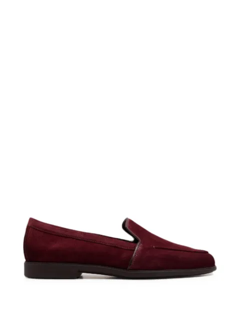 Santoni slip-on suede loafers Red WULB72051GC2SAEA