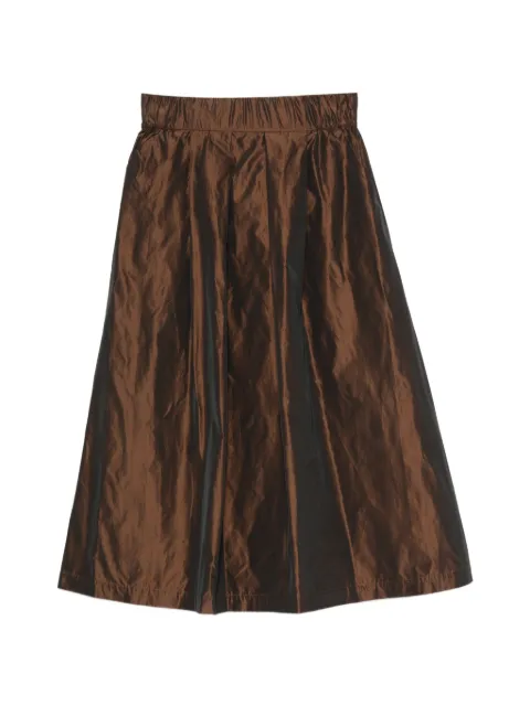 Why Ci elasticated-waistband midi skirt Brown 202602WH0120