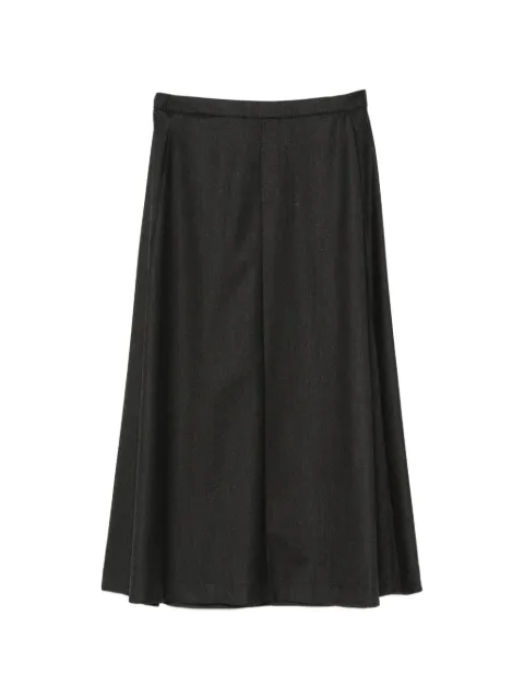 Why Ci elasticated-waist flared midi skirt Grey 202602WH0754