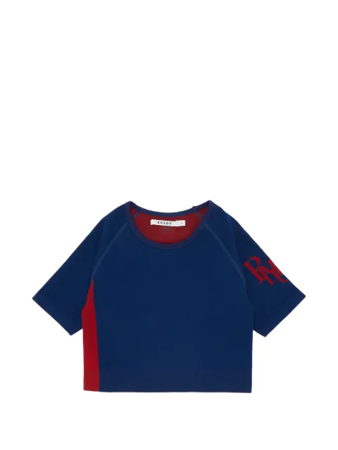 RHUDE stretch cropped top Blue FW22TO026425030503
