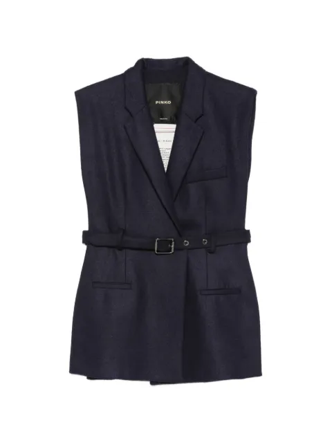 PINKO belted sleeveless jacket Blue 107727A3Q5F92