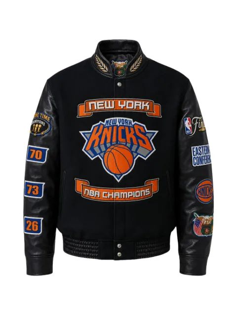 Jeff Hamilton x New York Knicks embroidered bomber jacket Black JFHM002