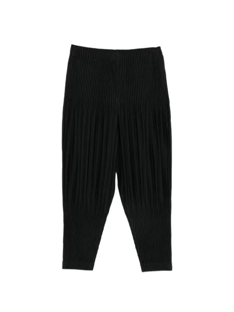 Homme Plissé Issey Miyake pleated tapered trousers Black HP68JF551