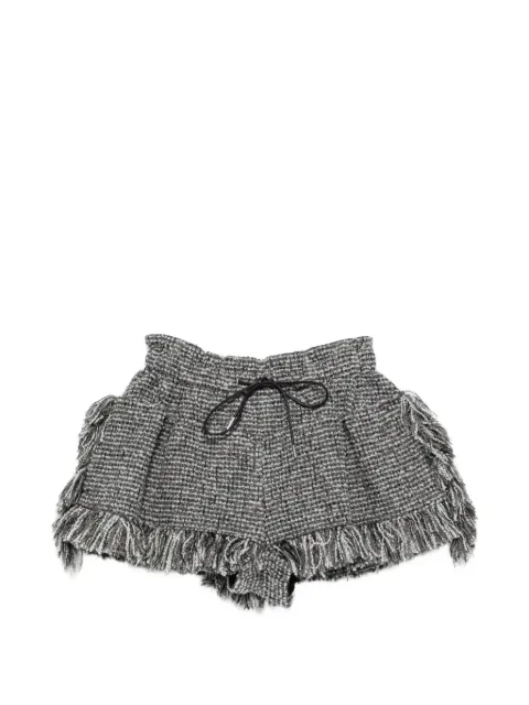 sacai fringed tweed shorts Grey 2608650301