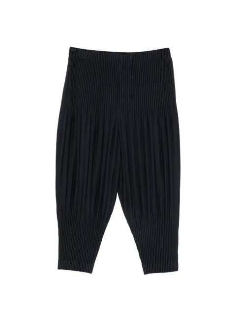 Homme Plissé Issey Miyake pleated cropped trousers Blue HP68JF553