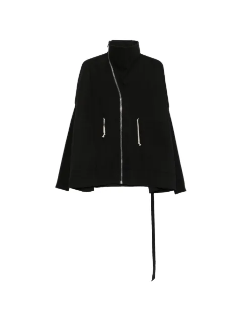 Rick Owens DRKSHDW asymmetric-zip funnel-neck sweatshirt Black DS02F6210RIG