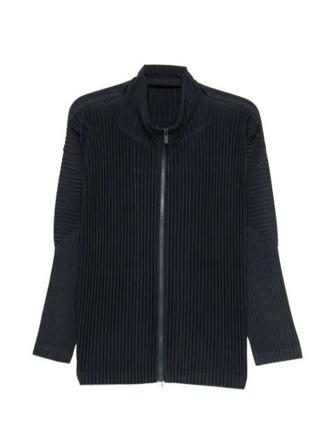 Homme Plissé Issey Miyake pleated zip-up cardigan Blue HP68JL540
