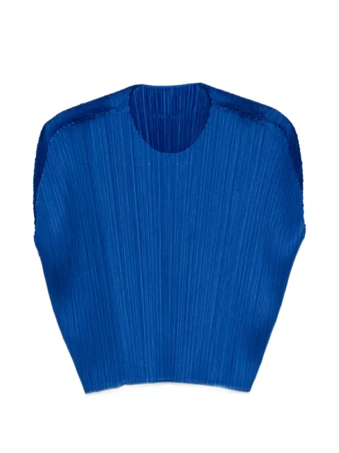 Pleats Please Issey Miyake pleated blouse Blue PP68JK113