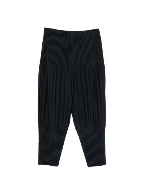 Homme Plissé Issey Miyake pleated tapered trousers Blue HP68JF551