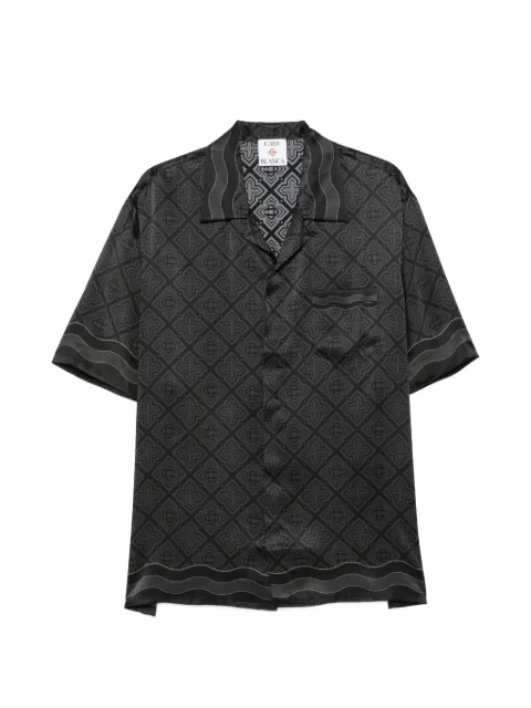 Casablanca Radiating Monogram silk shirt Black MAW26SH00301