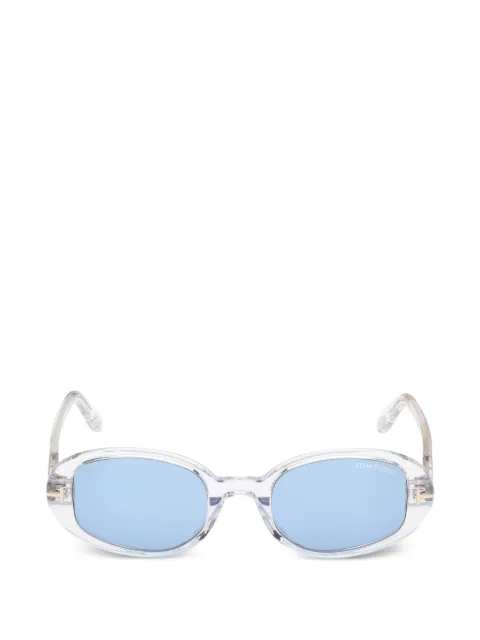 TOM FORD Eyewear Iggy oval-frame sunglasses White FT1364