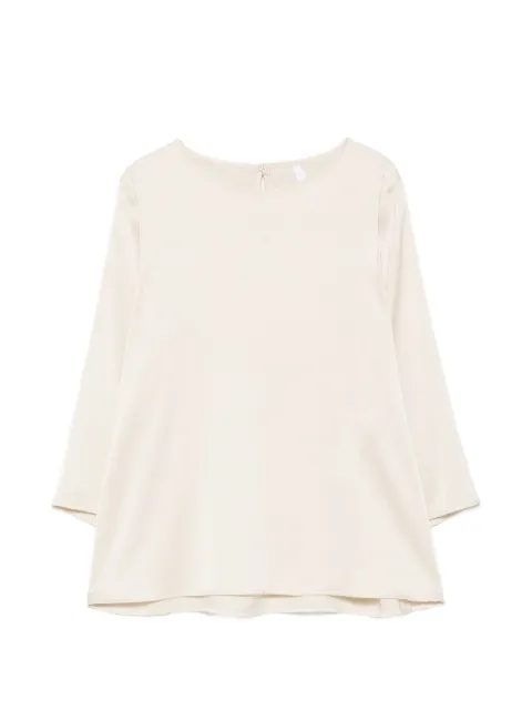 IMPERIAL satin-finish keyhole-back blouse Neutrals CDP0MDG