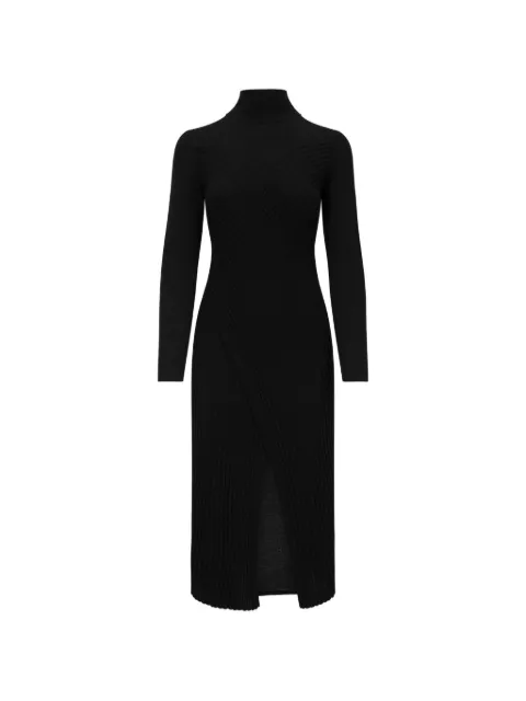 Violante Nessi ribbed-knit front-slit dress Black CO10FRKCA