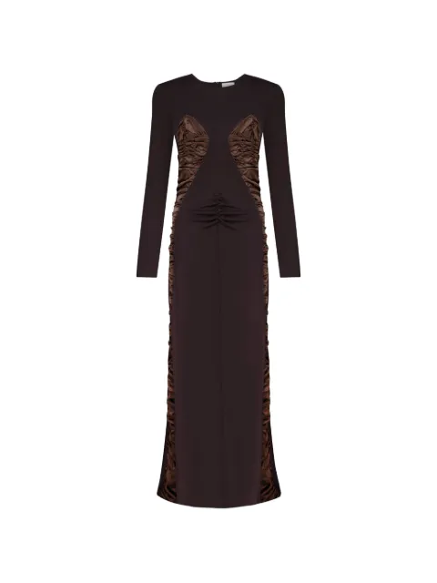 Violante Nessi Mengoni ruched gown Brown CO06MEEJSS