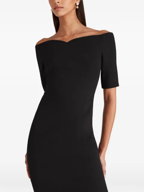Violante Nessi Lucretia off-the-shoulder midi dress Black CO06LUFR