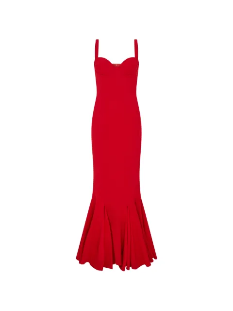 Violante Nessi Petrarca sculpted mermaid-hem maxi dress Red CO06PESB