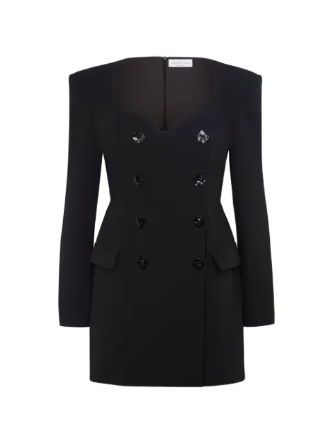 Violante Nessi Botero double-breasted heart-neckline mini dress Black CO06BOFR