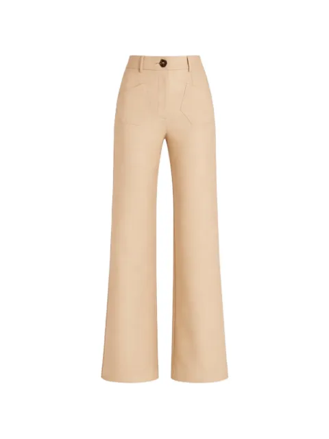 Violante Nessi Francis flared trousers Neutrals CO03FRCW