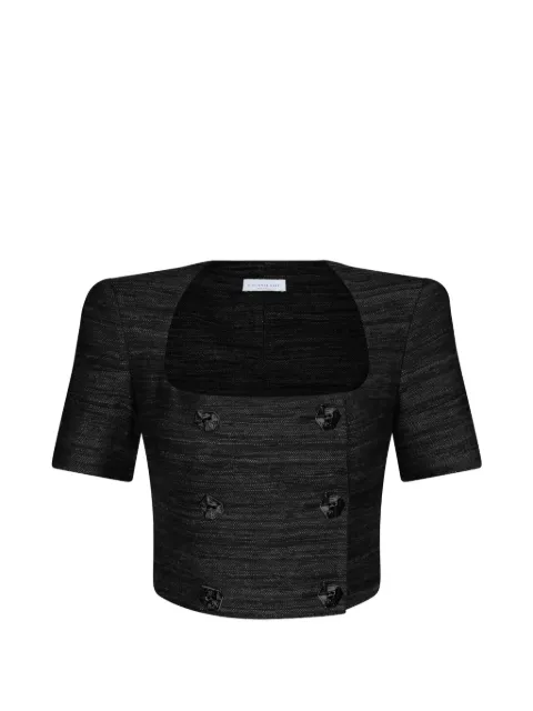 Violante Nessi Vittoria double-breasted top Black CO04VISE