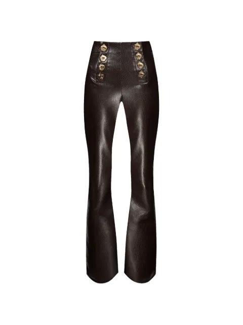 Violante Nessi Matisse snake-effect trousers Brown CO03MAVL