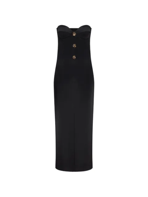 Violante Nessi strapless corset midi dress Black CO06PACA