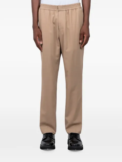AMI Paris elasticated-waist wool trousers Neutrals H26HTR226WV0211