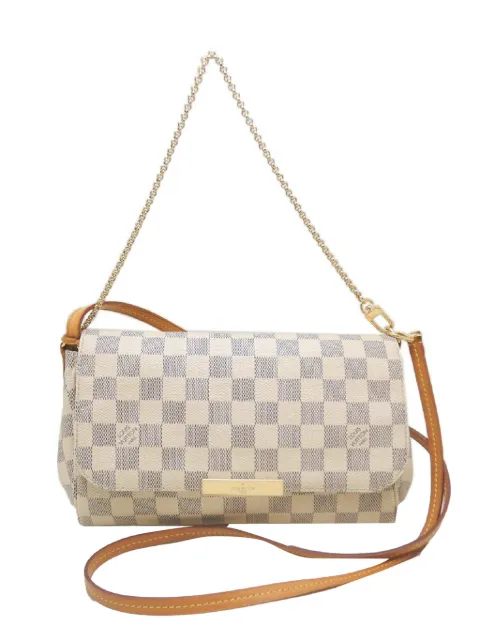 Louis Vuitton Pre-Owned 2016 Damier Azur Favorite MM satchel White 0JT9J46NMMD2W0JT