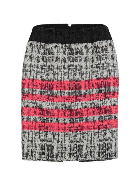 Giambattista Valli Vintage Tweed pencil mini skirt Grey HOLAGV101