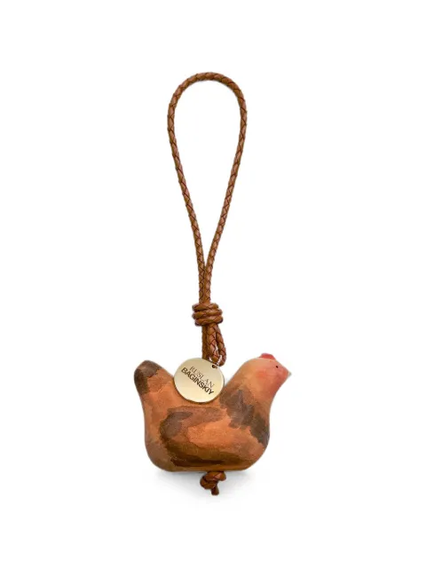 Ruslan Baginskiy Hen hand-carved bag charm Orange RUSLANBAGINSKIYBAGCHARMHENGINGERBROWNBRD004WDLKUR