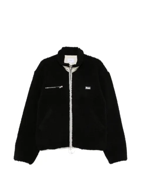 RHUDE logo-patch fleece jacket Black RHFW26JA01377