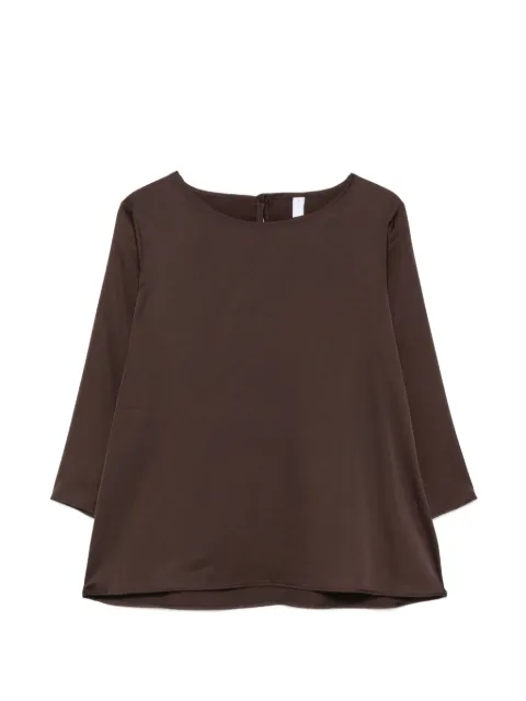IMPERIAL satin-finish keyhole-back blouse Brown CDP0MDG