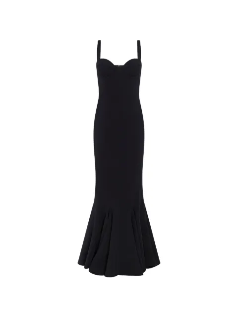 Violante Nessi Petrarca sculpted maxi dress Black CO06PESB